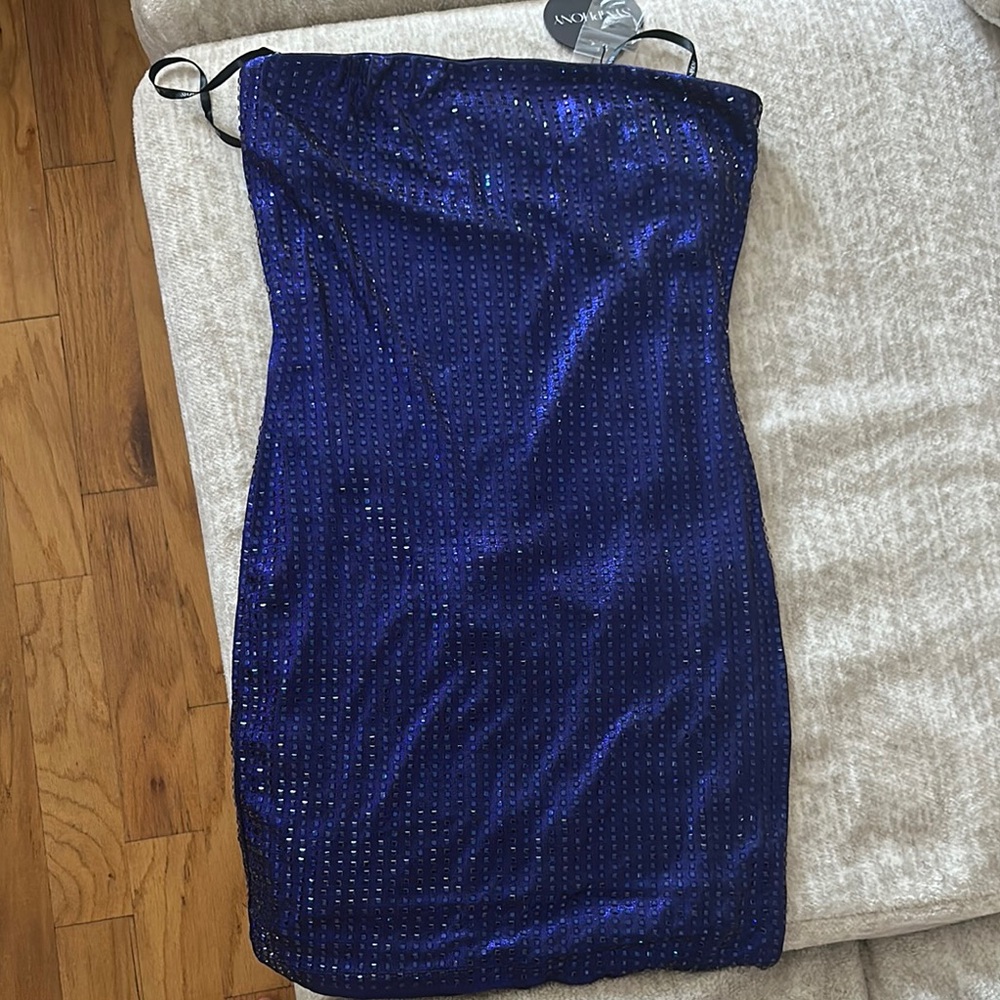 Elegant Blue shiny Sequin Dress